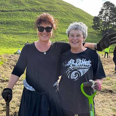 Aroha Funeral directors working in the community planting Trees for Survival