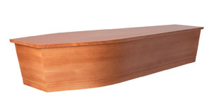 Kowhai rimu casket - available through Aroha Funerals