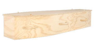 Pure and simple casket from Return To Sender - available from Aroha Funerals